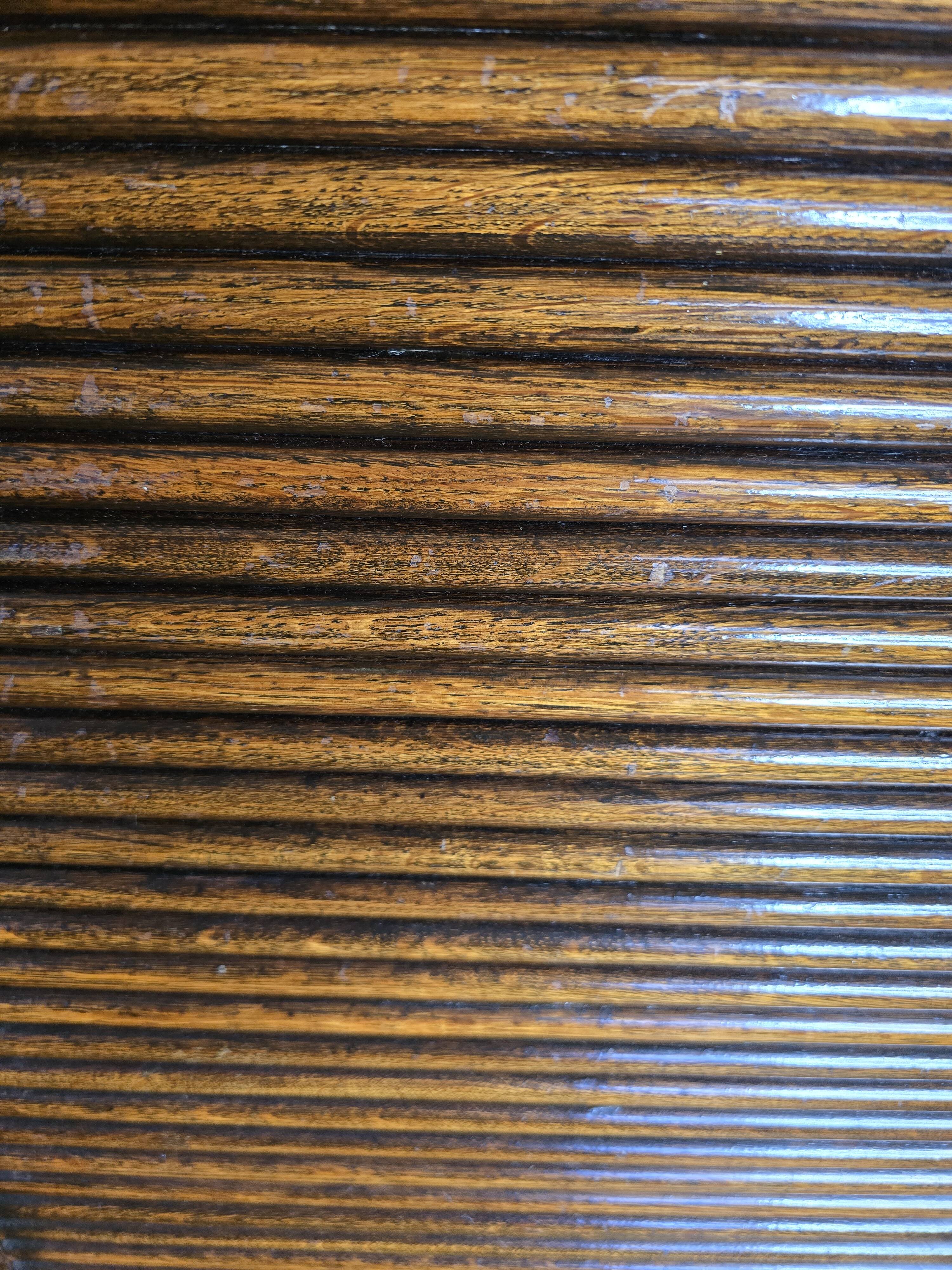 Solid oak double curtain filing cabinet