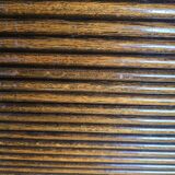 Solid oak double curtain filing cabinet