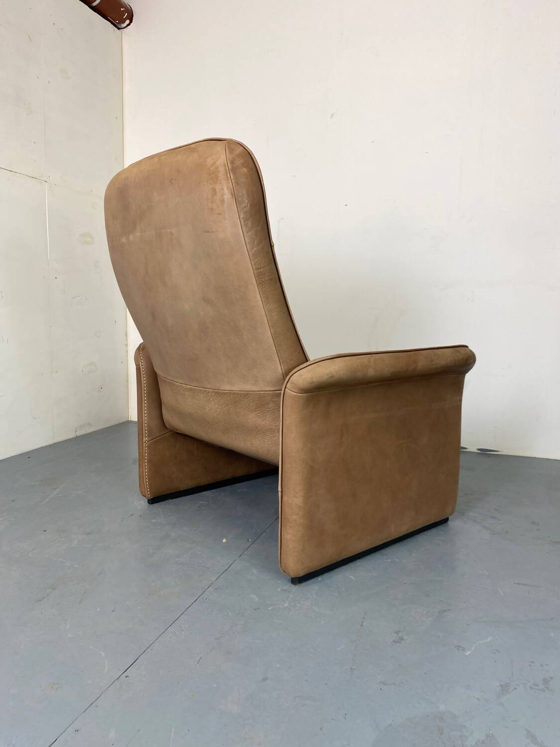 Fauteuil Modèle DS50 Mid-Century Brutaliste Moderniste en Cuir de de Sede, 1960s