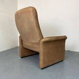Fauteuil Modèle DS50 Mid-Century Brutaliste Moderniste en Cuir de de Sede, 1960s