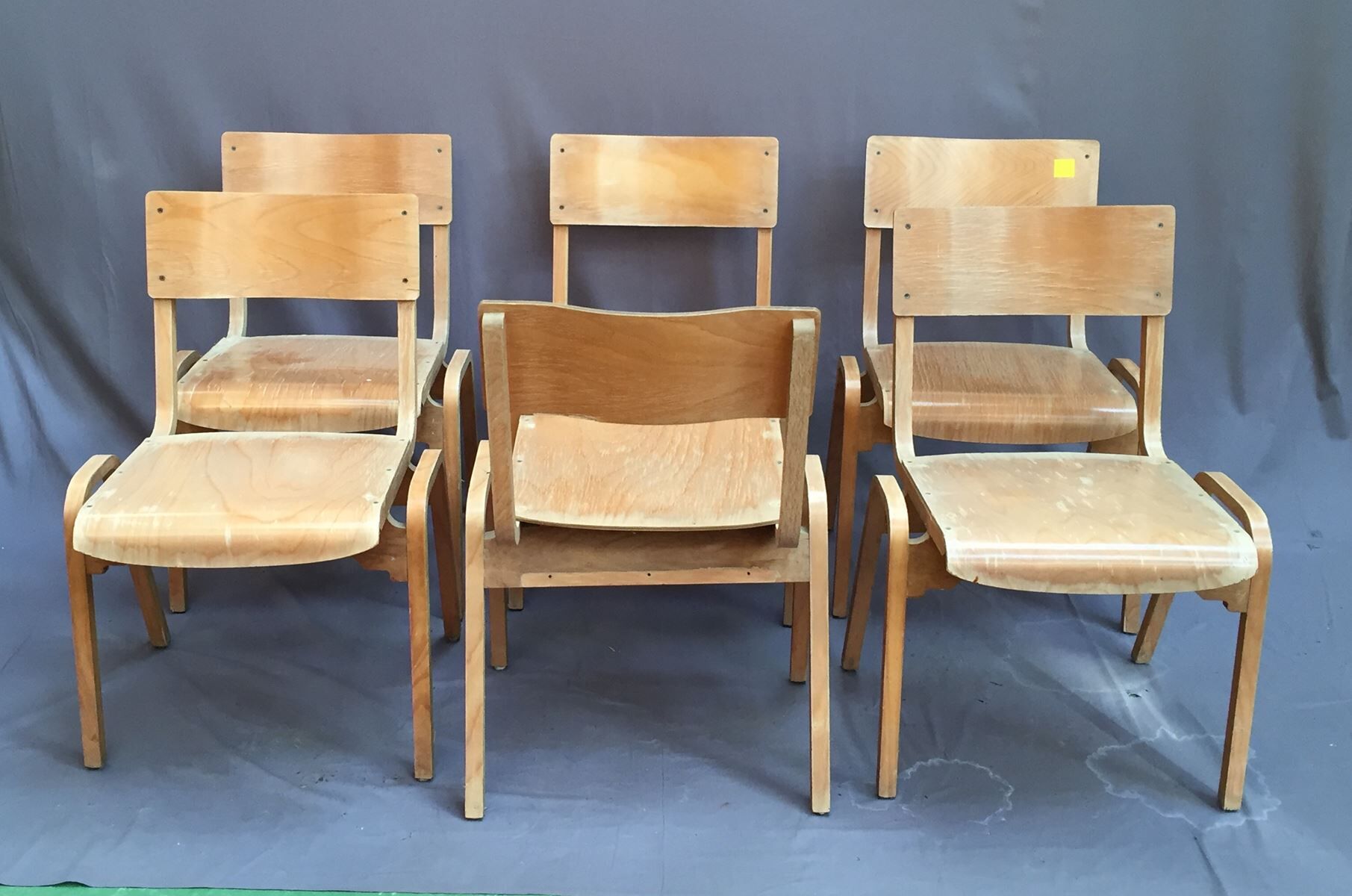 Suite de 6 chaises - années 80