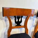 German Biedermeier Chairs in Cherry Veneer, 1830, Set of 4
