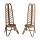 Pair of low bamboo chairs 1960