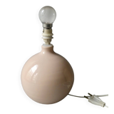 Ceramic lamp, pastel pink, around 1990.