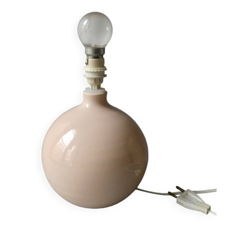 Ceramic lamp, pastel pink, around 1990.