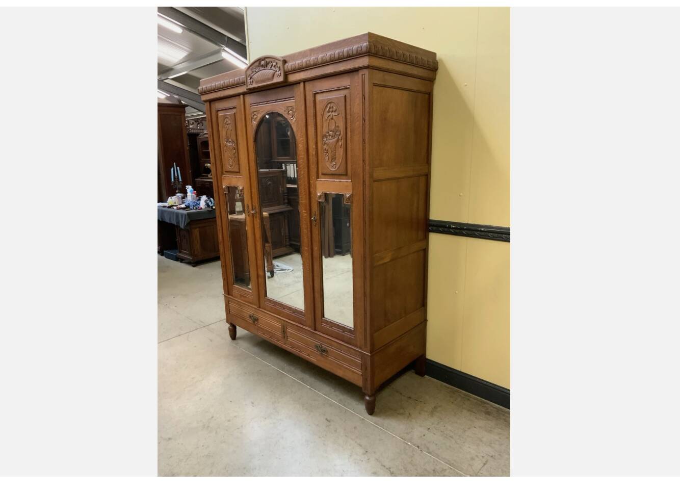 Antique Art Nouveau wardrobe