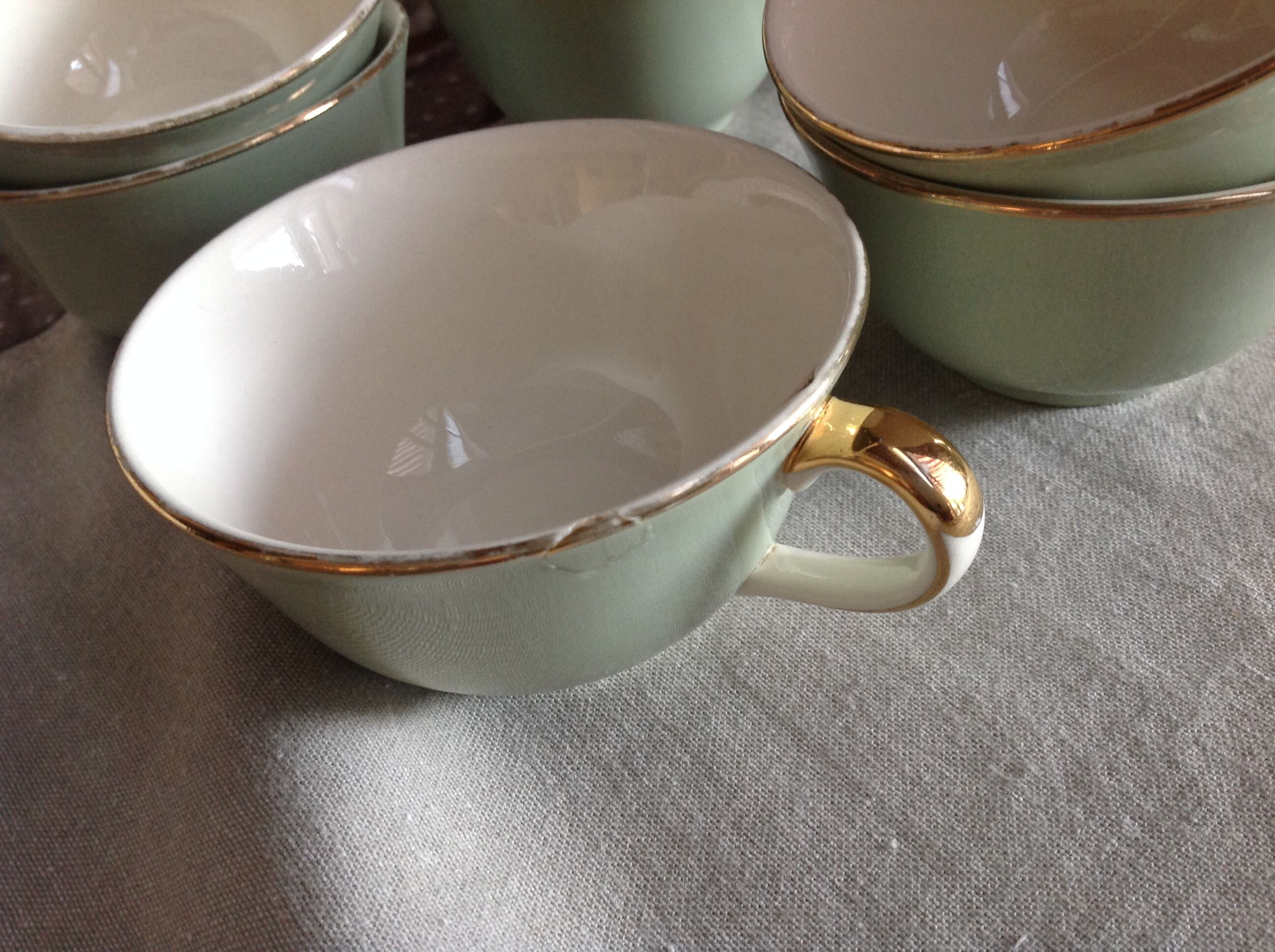 Peppermint coffee and dessert service / Villeroy - Boch / vintage 50-60