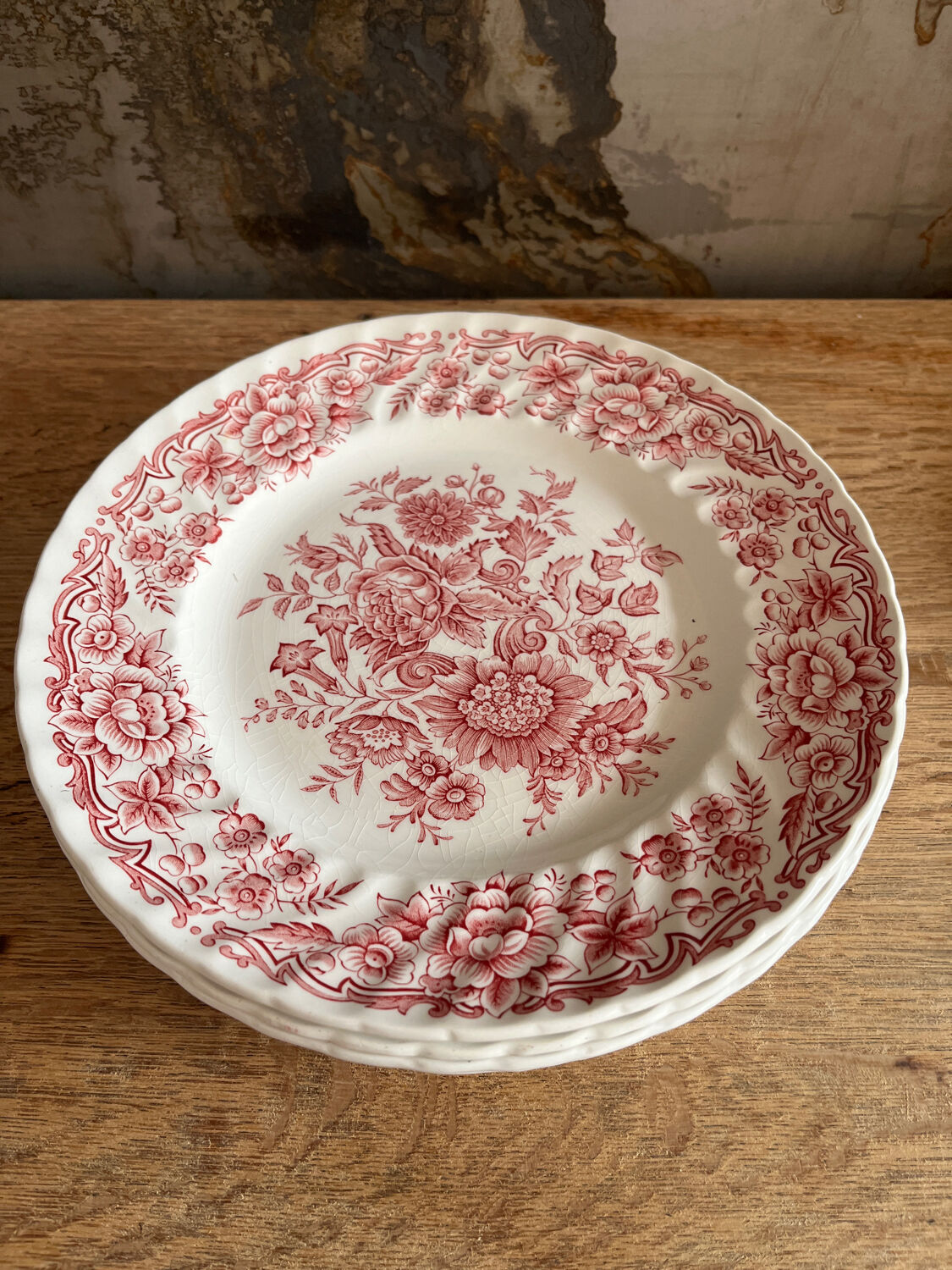 6 ancient plates english ceramic
