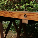 Farm table on trestles, 178 cm x 68 cm