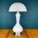 Large Mushroom Table Lamp in White Murano Glass, Italy, 1970s