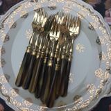 Golden vintage forks