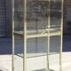 Vitrine vintage en laiton doré et verre, 1970s