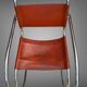 PAIR OF LEATHER AND CHROME ARMCHAIRS MR20 FROM THE 1970s MODEL BY MIES VAN DER