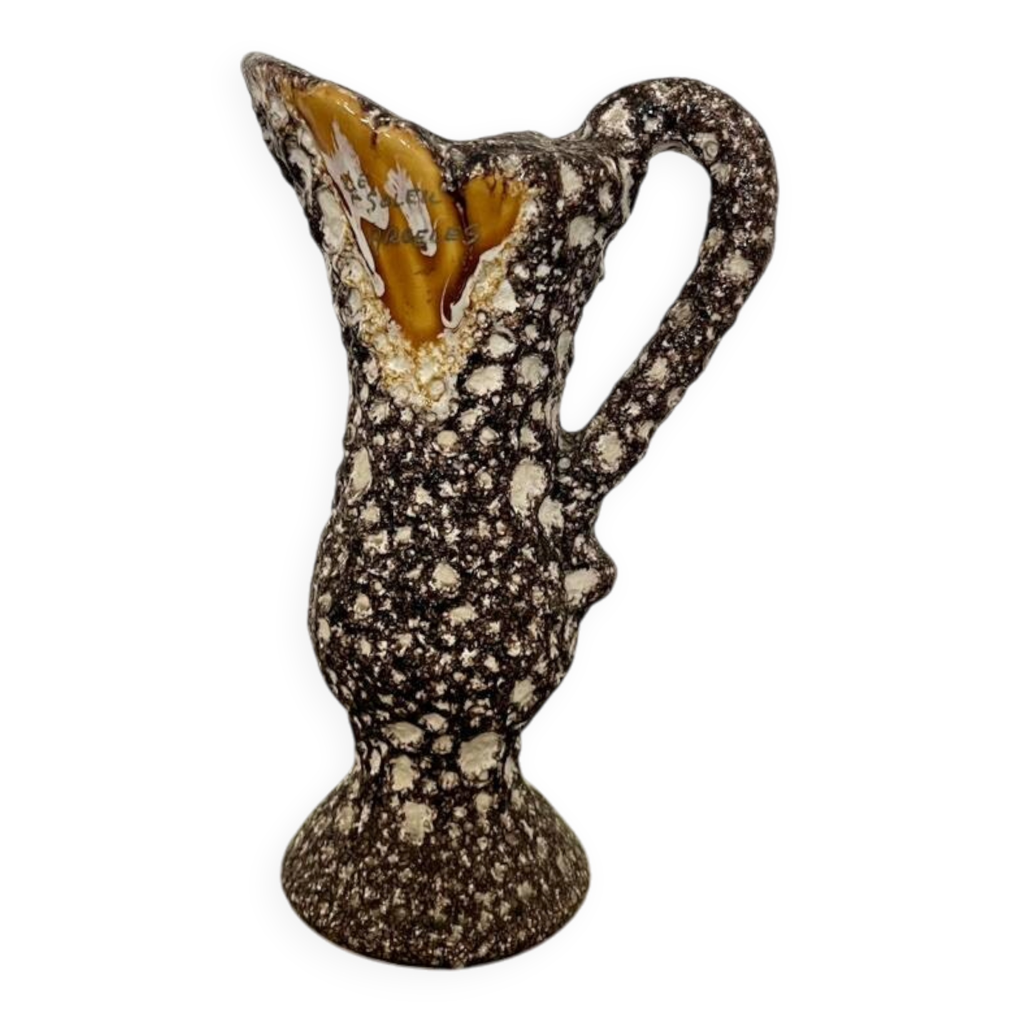 Small fat lava vase