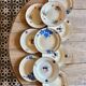 Set of 10 mismatched vintage soup plates