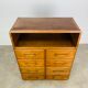 Art Deco work cabinet with drawers, in oak, chest of drawers format.