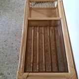 Table basse en bambou et rotin