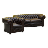 1990s Chesterfield Sofa and Chair