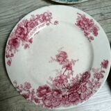 Set de 4 assiettes décor anémones Bertrand Bordeaux