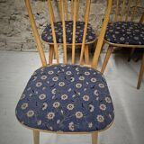 Lot of 6 bistro bar chairs from the 1960s