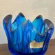 Vintage Cobalt Blue Glass Vase – Edelweiss by J acquin, 1960s