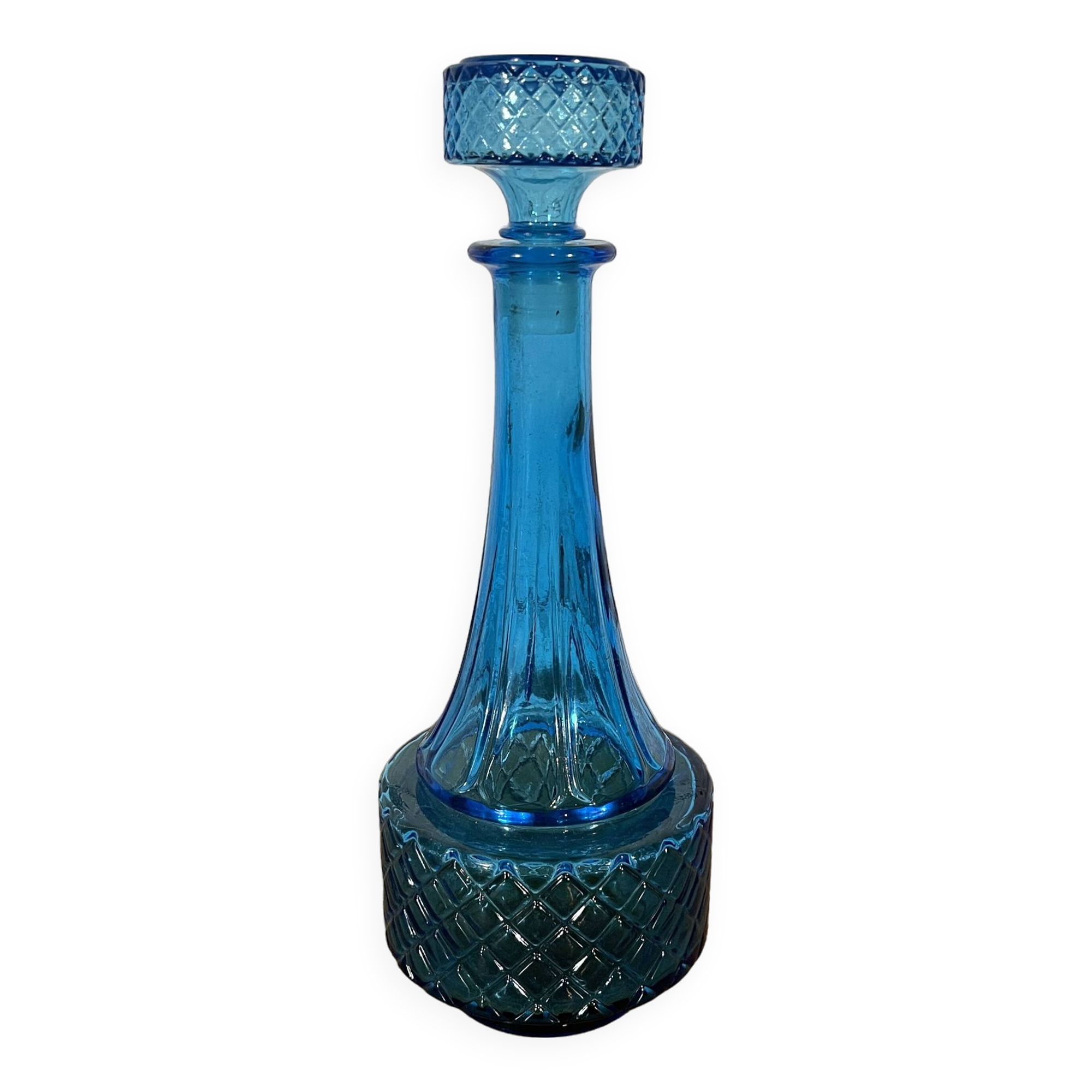 Blue glass carafe
