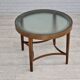 1950s, danish design, coffee table, glass, oak wood, original condition.
