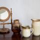 Miroir décoratif brun milieu de siècle avec cadre en bois, Italie, 1960s