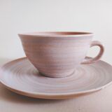 Set of 8 cups in pink sandstone