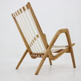 1970s Jan Vaněk Oak armchair, Czechoslovakia