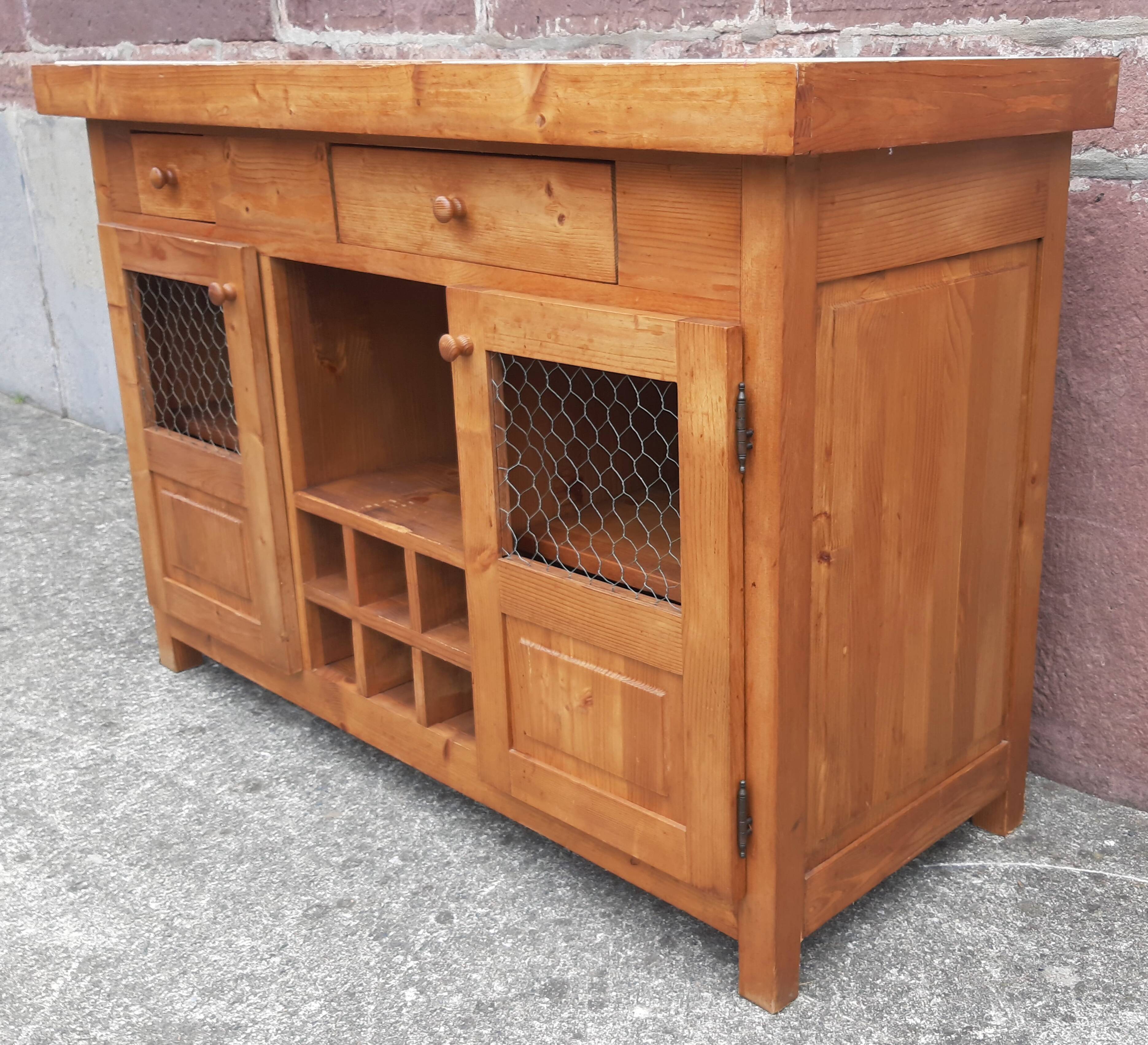 Buffet de cuisine - Billot - Table de boucher