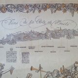 Original old wine map PJ Coulon ca 1975