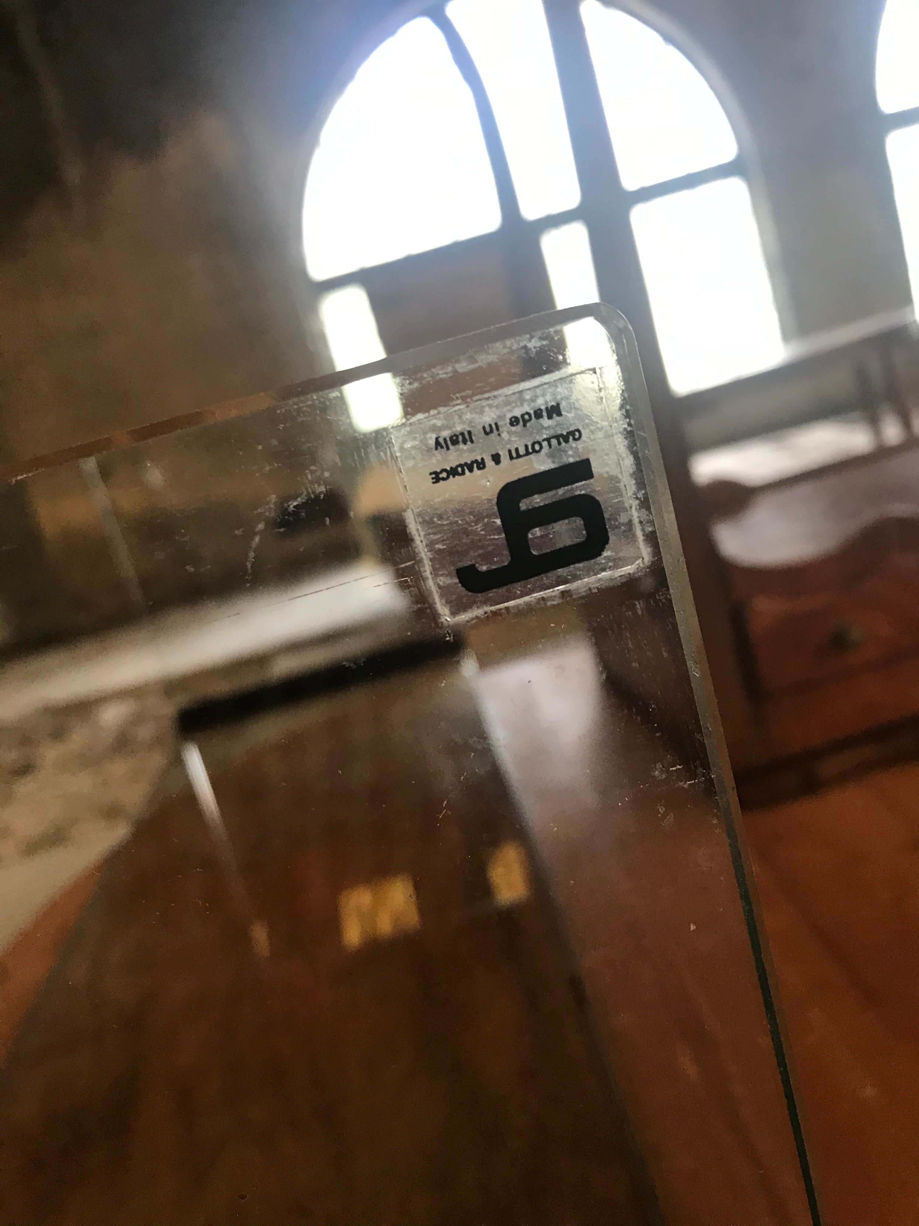 1970s glass coffee table by Gallotti&Radice