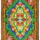 Hand-knotted vintage rose brown kilim 210 cm x 313 cm