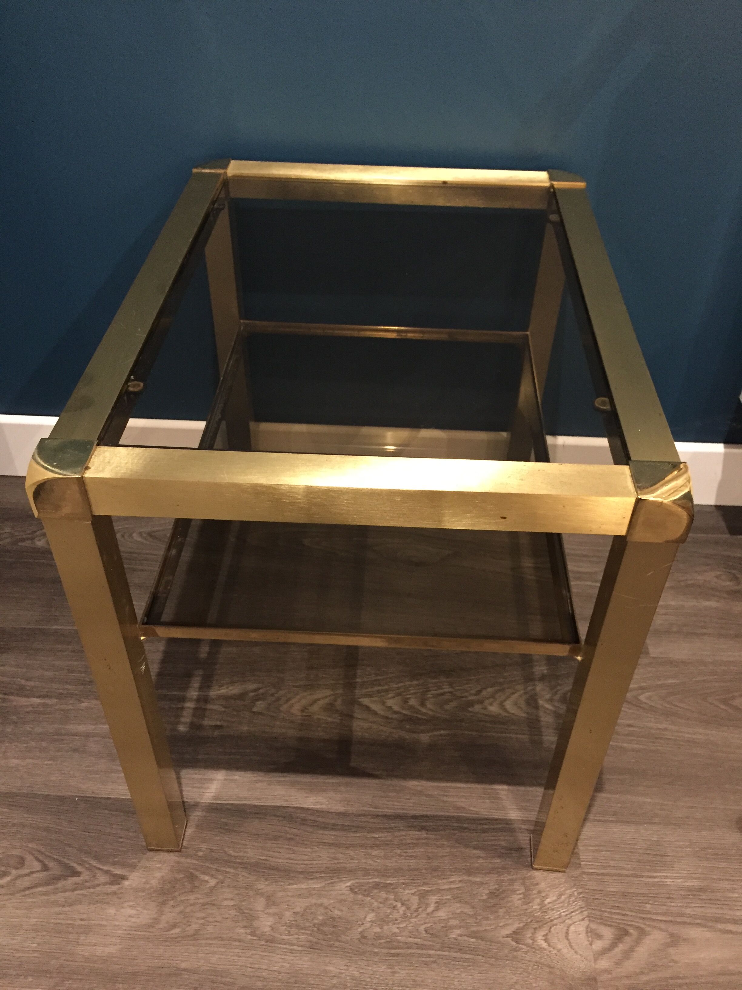 Table brass and glass Mara