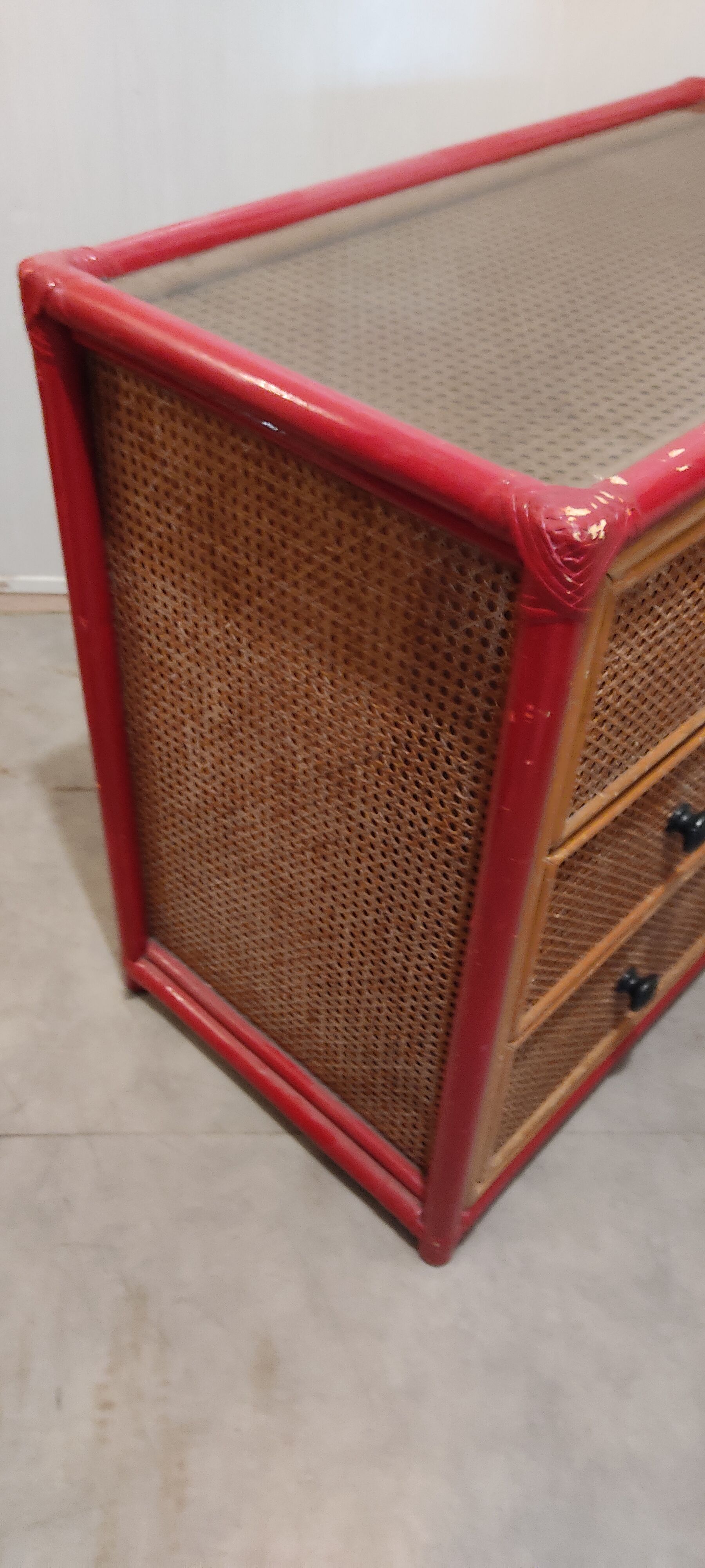 Rattan chest of drawers 3 drawers