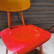Paire de chaises en bois ton  république tchèque 1960
