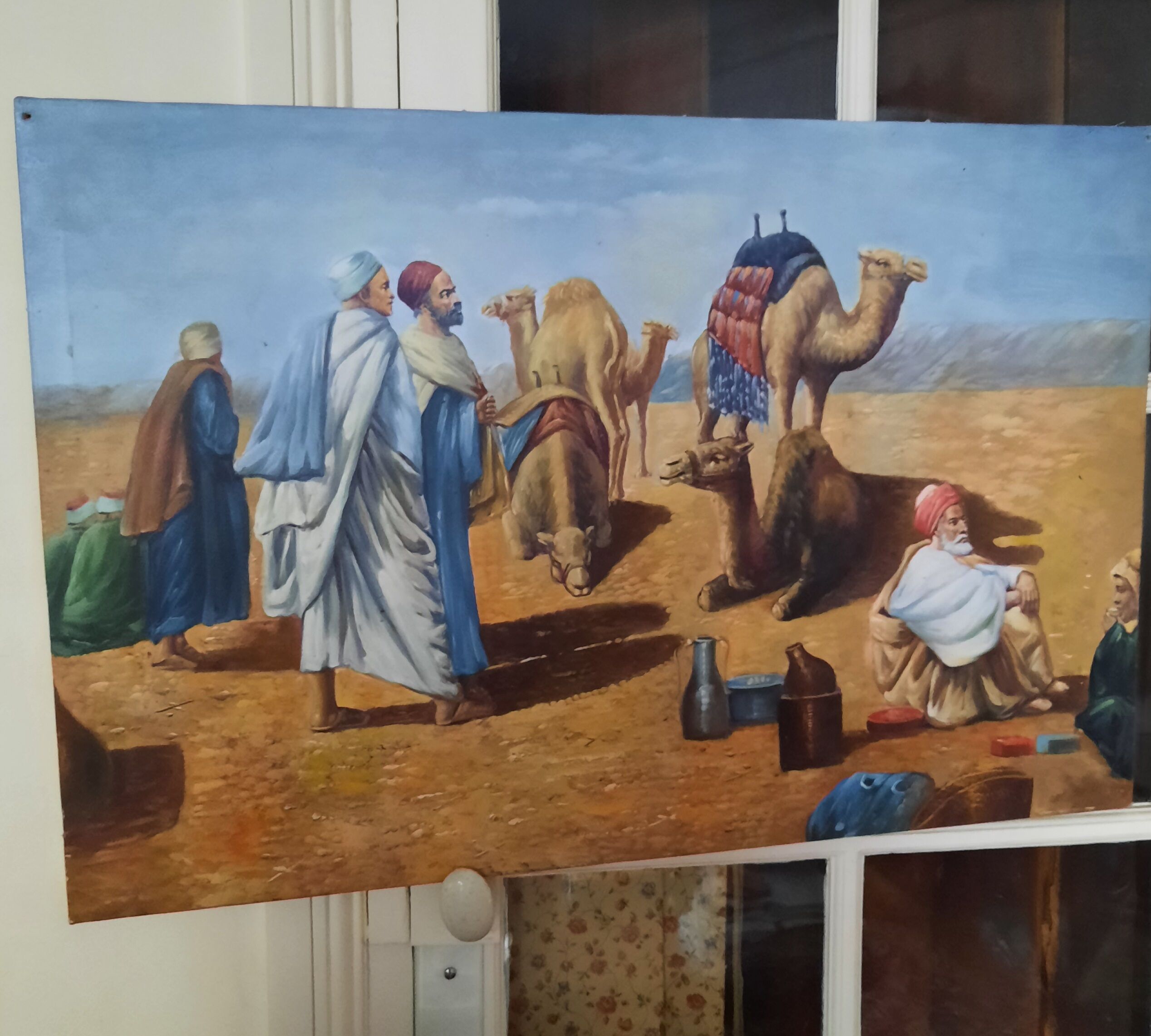 Oil on orientalist canvas