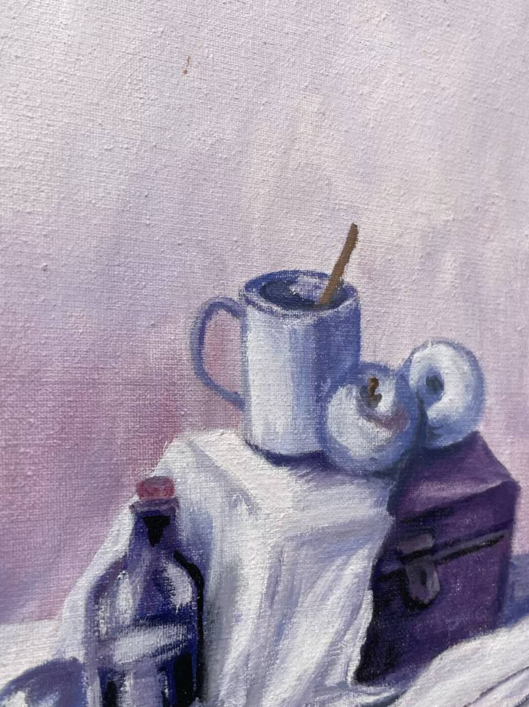 Painting of a still life oil on canvas