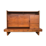 Maurice Pré high sideboard for Lieuvin in teak 1960