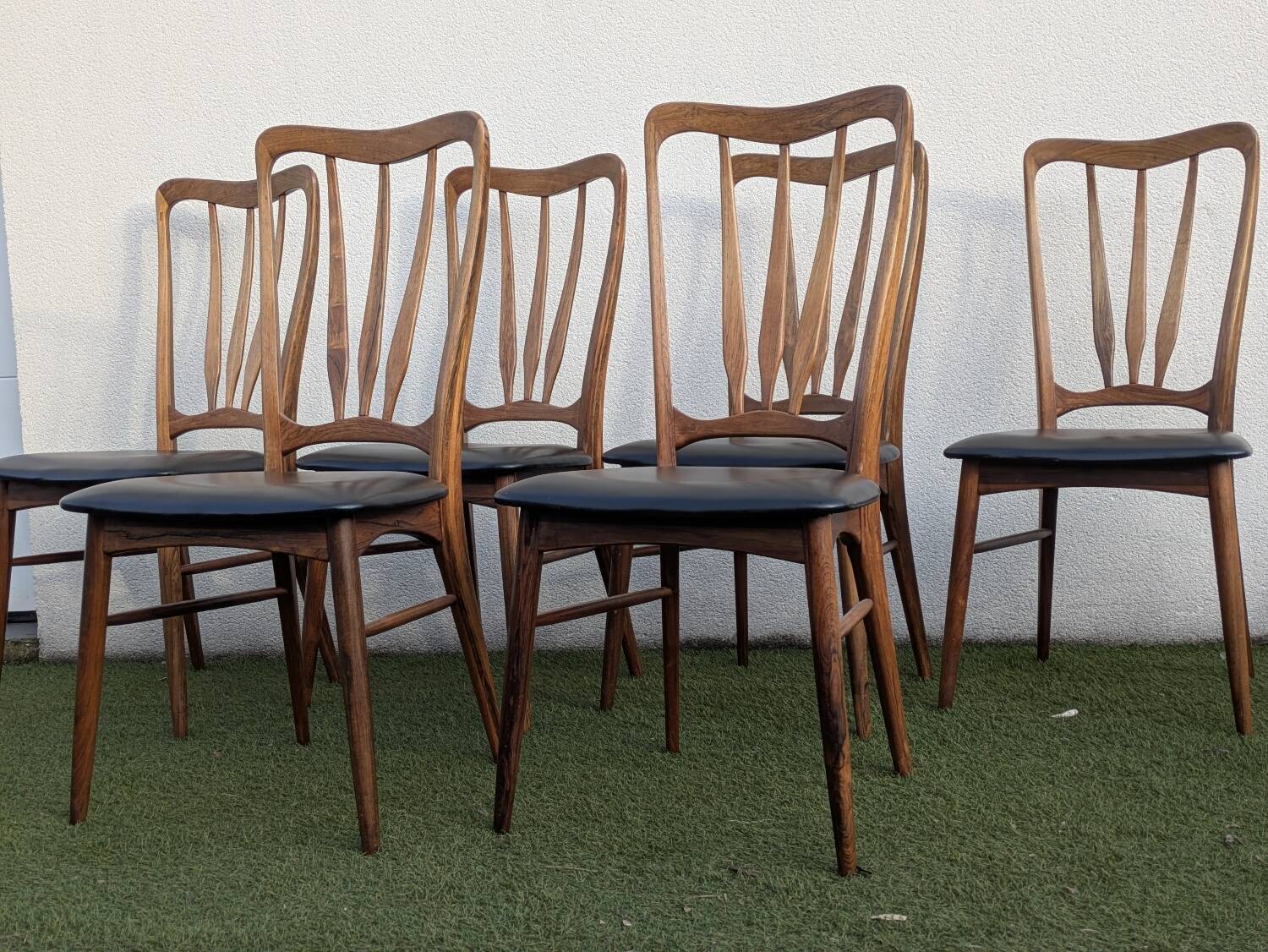 6 Danish chairs in rosewood "Ingrid" – Niels Koefoed
