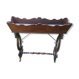 Wooden, wrought iron and zinc planter