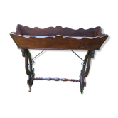 Wooden, wrought iron and zinc planter