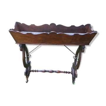 Wooden, wrought iron and zinc planter