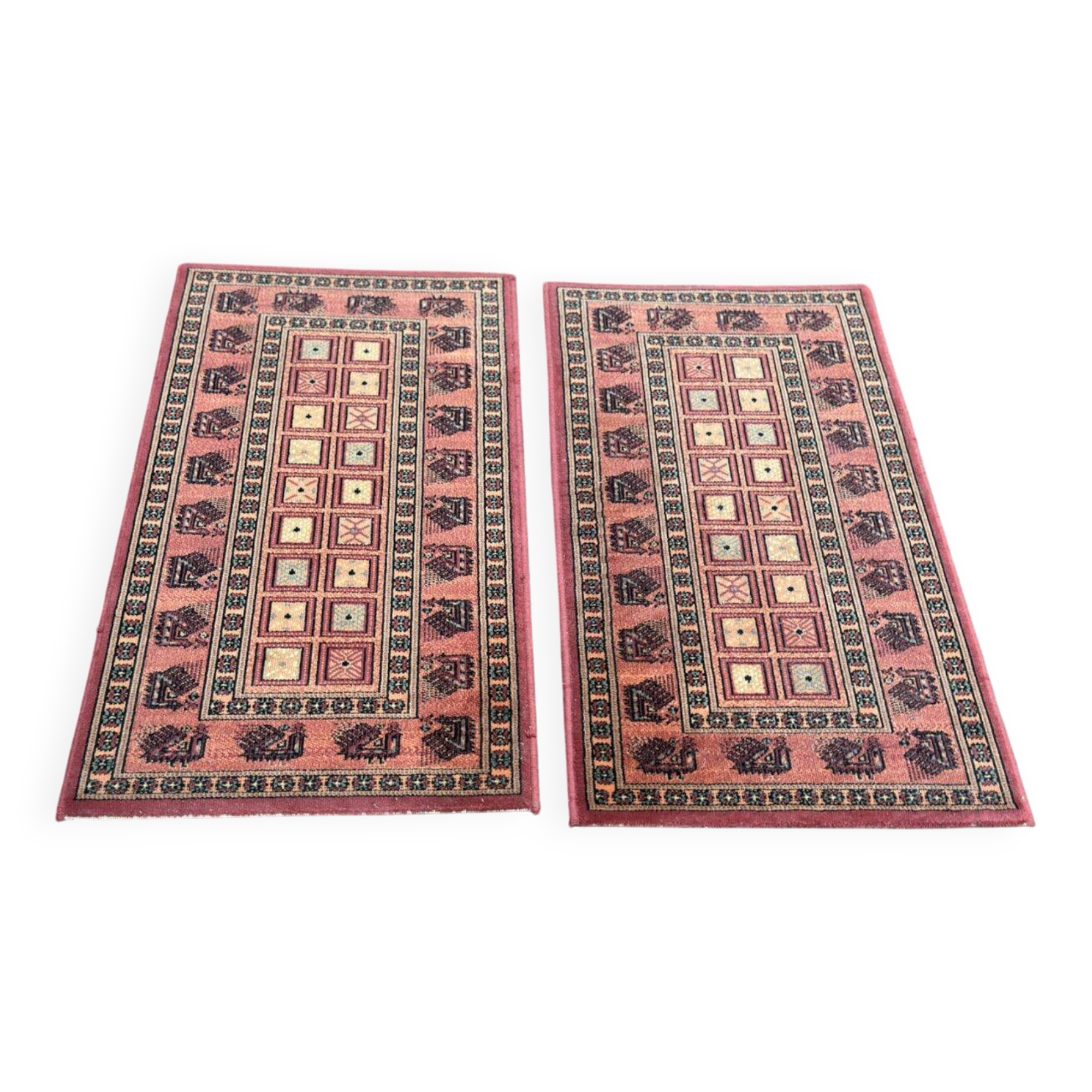 2 Persian rugs for bedside 100% pure virgin wool Saint-Maclou