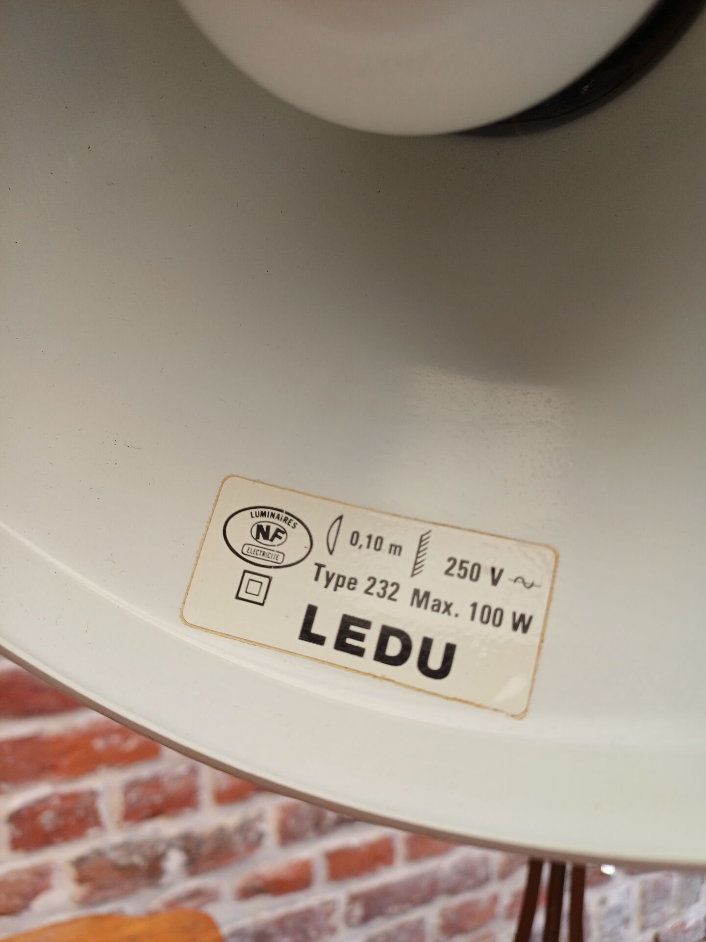 Lampe architecte Ledu marron 70's