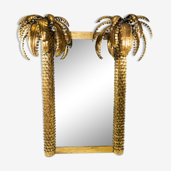 Miroir palmier en fer doré 125x180cm