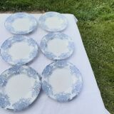 6 earthenware dinner plates KG Lunéville model Mauresque diam. 22 cm