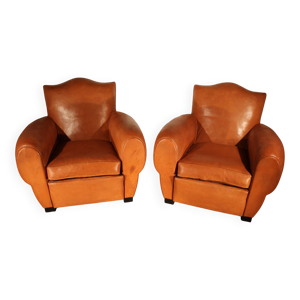 Paire de fauteuils club