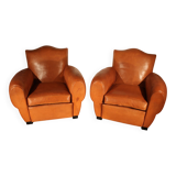 Pair of club armchairs